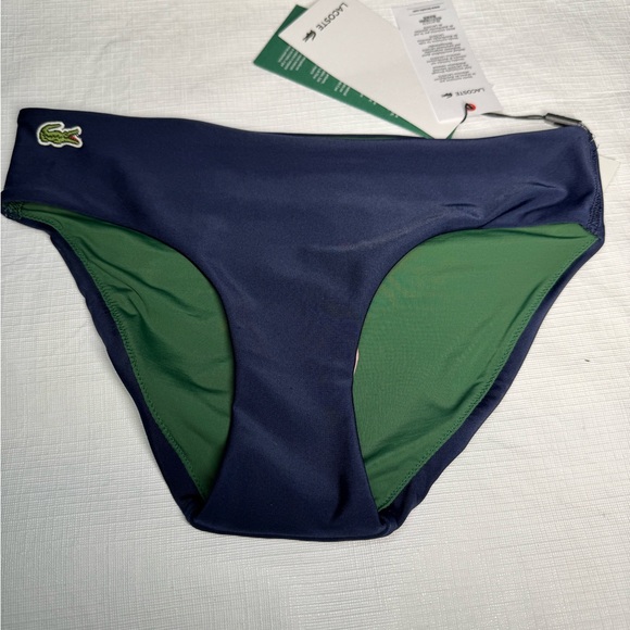 Lacoste Navy and Green Bikini Bottom - Picture 1 of 6